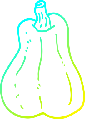 Bir insan tarafından çizilmiş tereyağlı balkabağı çizimi.