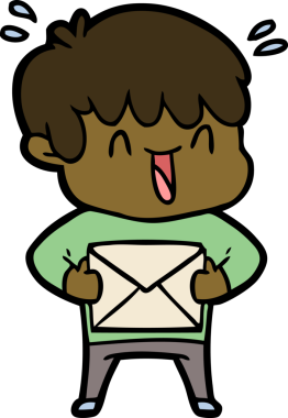 Bir insan tarafından çizilmiş gülen çocuk.