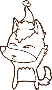 Bir insan tarafından çizilmiş Noel Köpeği Kömürü