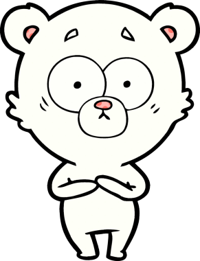 Bir insan tarafından çizilmiş kutup ayısı karikatürü