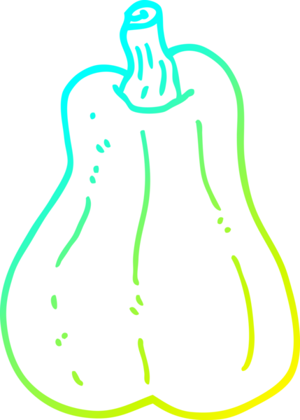 Bir insan tarafından çizilmiş tereyağlı balkabağı çizimi.