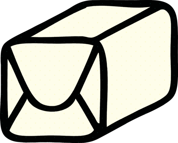 bir insan tarafından çizilmiş bir kağıt paketin çizgi roman tarzı karikatürü