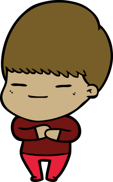 Bir insan tarafından çizilmiş kendini beğenmiş bir çocuk.