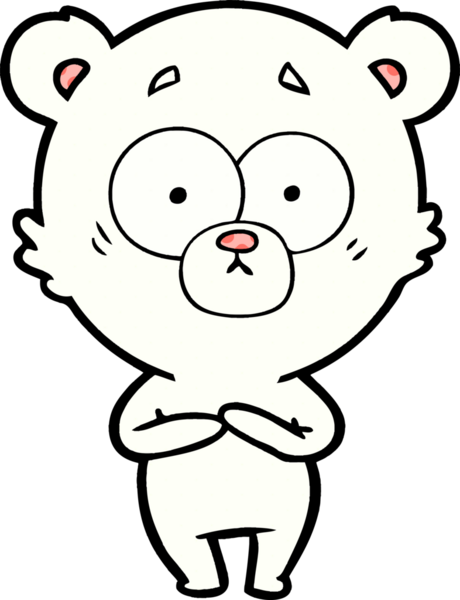 Bir insan tarafından çizilmiş kutup ayısı karikatürü