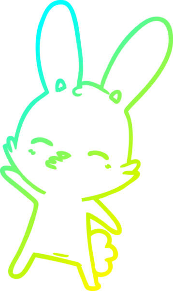 Bir insan tarafından çizilmiş garip bir tavşan çizgi filmi.