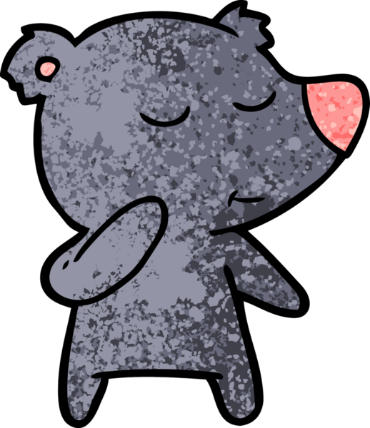 Bir insan tarafından çizilmiş bir çizgi film karakteri.