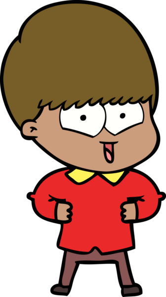 Bir insan tarafından çizilmiş mutlu çocuk çizgi filmi.