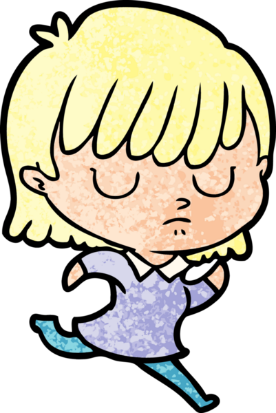 Bir insan tarafından çizilmiş karikatür kadın.