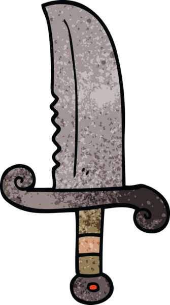 Bir insan tarafından çizilmiş mücevherli bir kılıç.