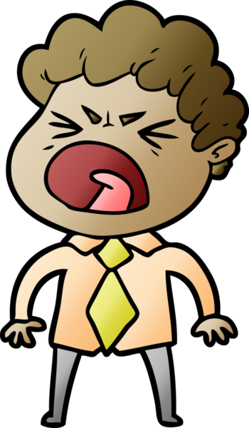 Bir insan tarafından çizilmiş öfkeli bir adam.