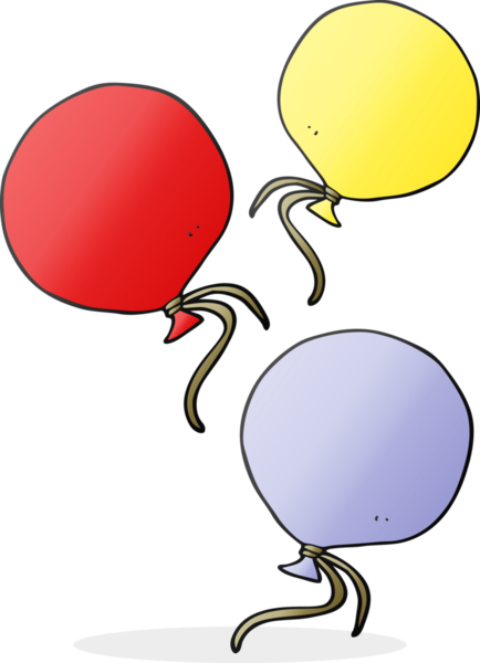 Bir insan tarafından çizilmiş serbest çizim balonları.