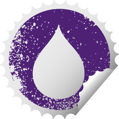 Bir insan tarafından çizilmiş sıkıntılı dairesel soyulan tuhaf sembollü yağmur damlası.