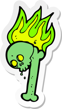 Bir insan tarafından çizilmiş cadılar bayramı kemik numarasının çıkartması.