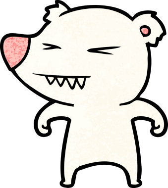 Bir insan tarafından çizilmiş kutup ayısı karikatürü