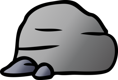 Bir insan tarafından çizilmiş taş ve çakıl taşlarının gradyan çizimi.