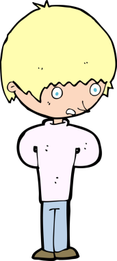 bir insan tarafından çizilmiş sinirli bir çocuk.