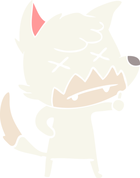 Bir insan tarafından çizilmiş düz renk çizgi film ölü tilki