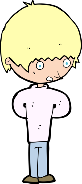 bir insan tarafından çizilmiş sinirli bir çocuk.