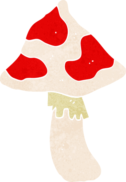 Bir insan tarafından çizilmiş mantar taburesi.