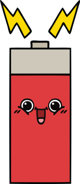 Bir insan tarafından çizilmiş güzel bir pil karikatürü.