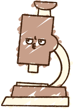 Bir insan tarafından çizilmiş mikroskop Tebeşiri