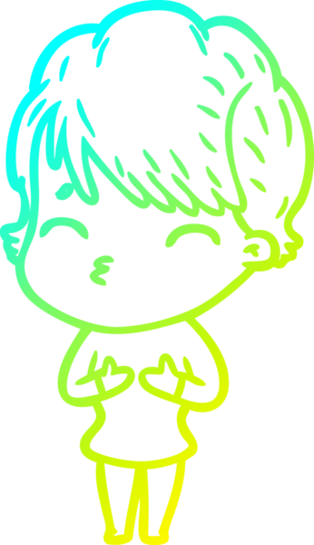 Bir insan tarafından çizilmiş bir karikatür kadın çizimi