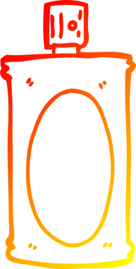 Bir insan tarafından çizilen çizgi film spreyinin sıcak çizgi çizimi