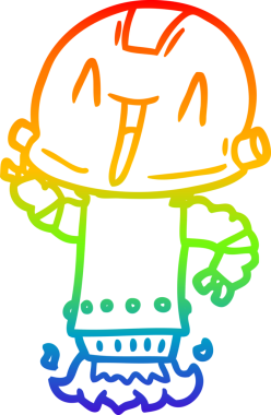 gökkuşağı gradyan çizgisi bir insan tarafından çizilmiş robot çizgi