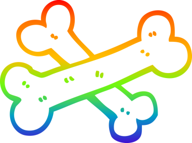 Bir insan tarafından çizilmiş çapraz kemikli çizgi.