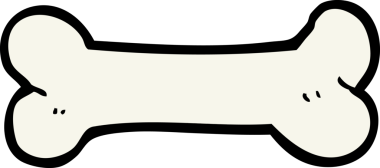 bir insan tarafından çizilmiş karikatür kemiği