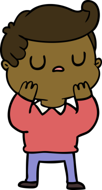 Bir insan tarafından çizilmiş bir karikatür.