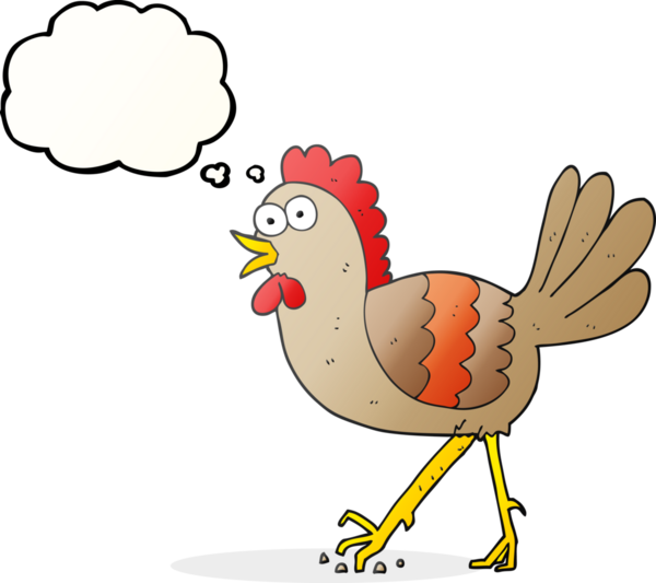 Bir insan tarafından çizilmiş serbest çizim baloncuk çizgi film tavuğu