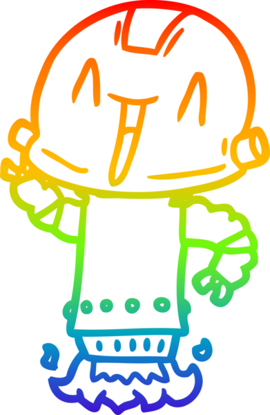 gökkuşağı gradyan çizgisi bir insan tarafından çizilmiş robot çizgi