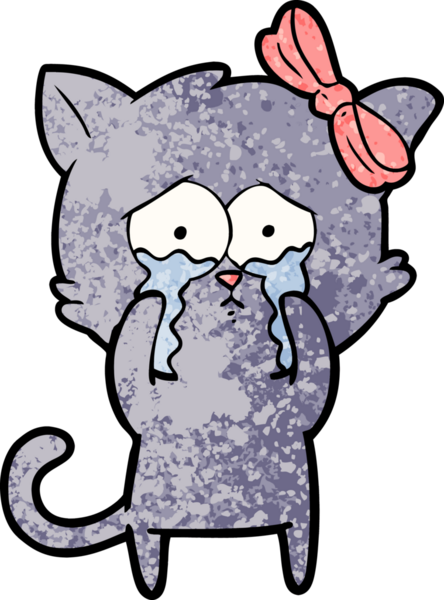 Bir insan tarafından çizilmiş çizgi film kedisi.