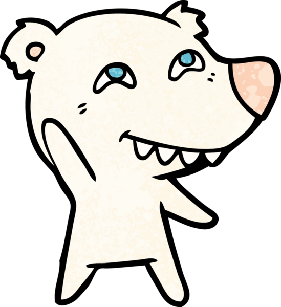 Bir insan tarafından çizilmiş kutup ayısı çizimi.