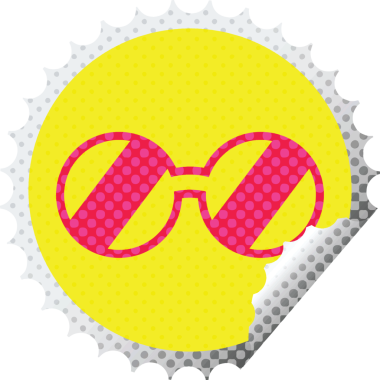 Bir insan tarafından çizilmiş grafik vektör illüstrasyon dairesel soyma etiketi