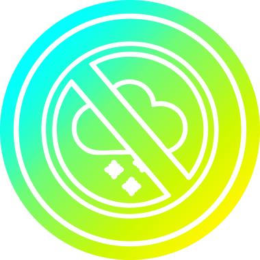 Bir insan tarafından çizilmiş soğuk hava dairesel simgesi yok