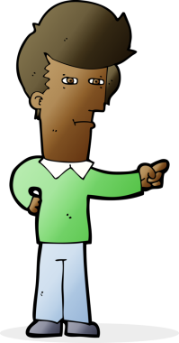 Bir insan tarafından çizilmiş çizgi filmci.