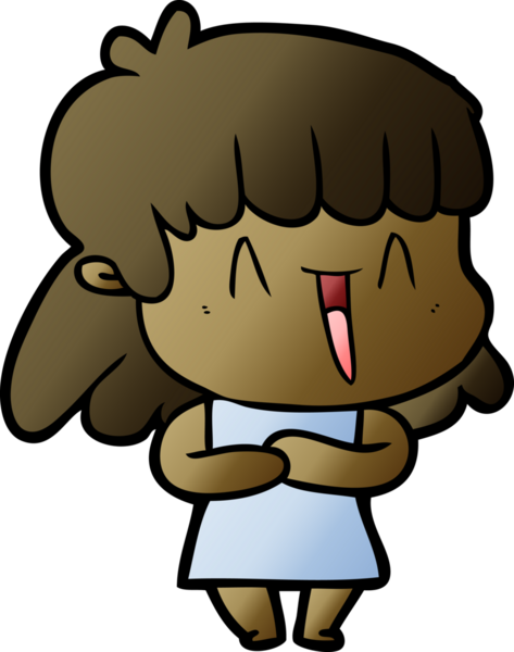 Bir insan tarafından çizilmiş karikatür kadın.