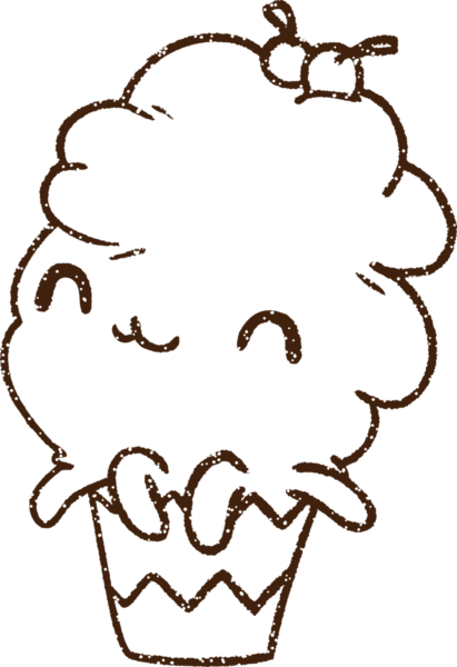 Sevimli Kek Kömürü Bir insan tarafından çizilmiş