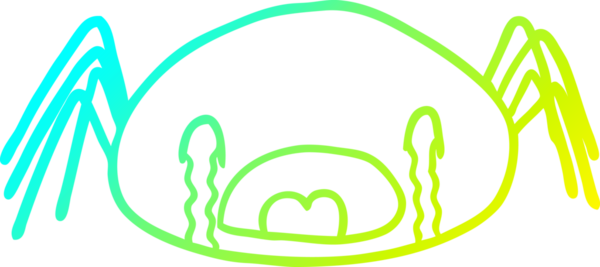 Bir insan tarafından çizilmiş ağlayan bir cadılar bayramı örümceğinin soğuk çizgi çizimi