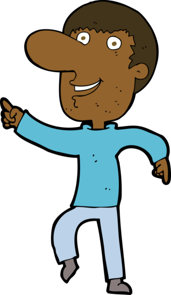 çizgi film mutlu adam dans bir insan tarafından çizilmiş