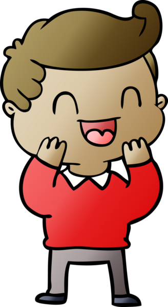 Bir insan tarafından çizilmiş mutlu bir adam.