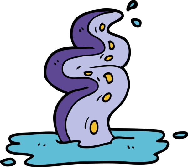 Bir insan tarafından çizilmiş karalama ürkütücü dokunaç.