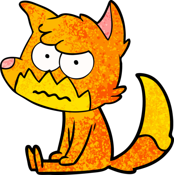 Bir insan tarafından çizilmiş bir tilki.