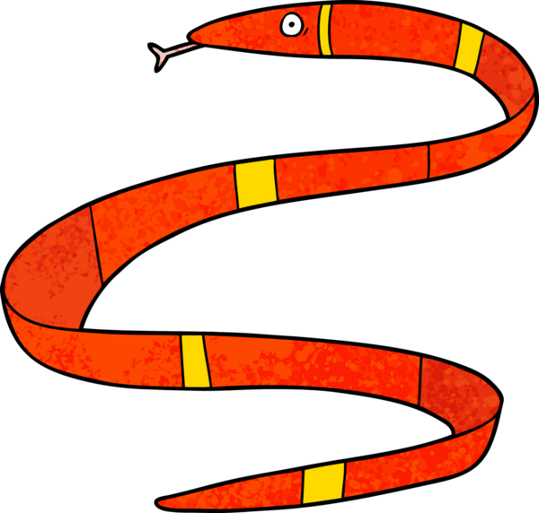 bir insan tarafından çizilmiş karton deniz yılanı