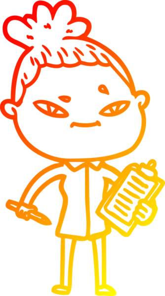 Bir insan tarafından çizilmiş bir karikatür kadın çizimi