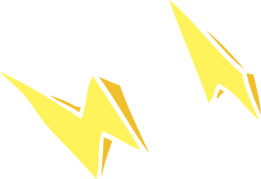 Bir insan tarafından çizilen yıldırımların düz renk çizimi