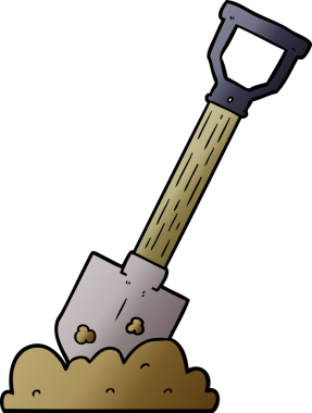 Bir insan tarafından çizilmiş kürek.