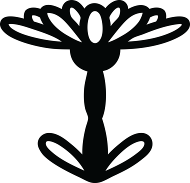 Bir insan tarafından çizilmiş çiçek simgesi